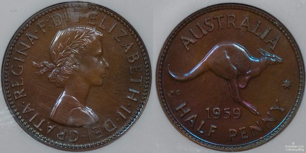 Australia 1959 Halfpenny Proof