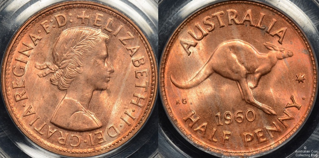 1960y Halfpenny PCGS MS63RB