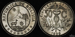 Bolivia 1939 50 Cent