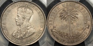 British West Africa 1913 Florin PCGS MS64