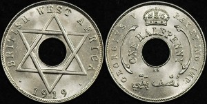 British West Africa 1919 Half Penny