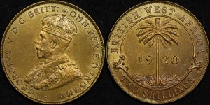 British West Africa 1920 2 Shillings
