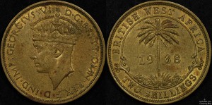 British West Africa 1938 Two Shillings