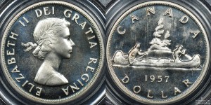 Canada 1957 $1 PCGS PL66
