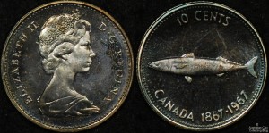 Canada 1967 10 Cent Specimen