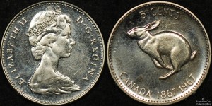 Canada 1967 5 Cent Specimen