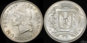 Dominican Republic 1952 1 Peso 