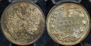 Finland 1915S 25 Pennia PCGS MS64