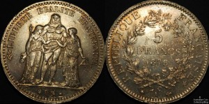 France 1876 5 Francs