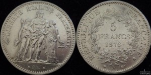 France 1876 5 Francs