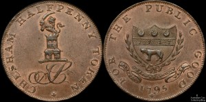 Great Britain 1795 1/2d Buckinghamshire Chesham Token