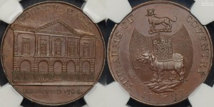 Great Britain 1797 Half Penny Warwickshire Kempson's East Coventry Token