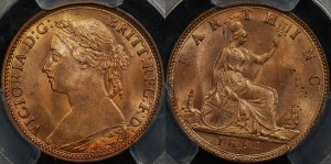 Great Britain 1881-H Farthing PCGS MS65RD