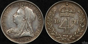 Great Britain 1901 Maundy Fourpence