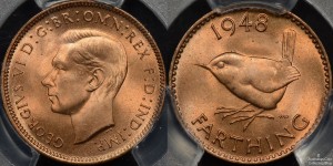 Great Britain 1948 Farthing PCGS MS66RD