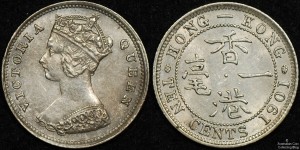 Hong Kong 1901 10 Cents