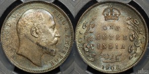 India 1906C Rupee