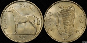 Ireland 1954 Half Crown