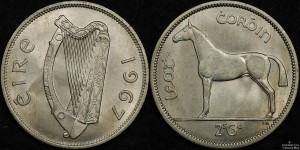 Ireland 1967 Half Crown