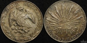 Mexico 1876Mo BH 8 Reales