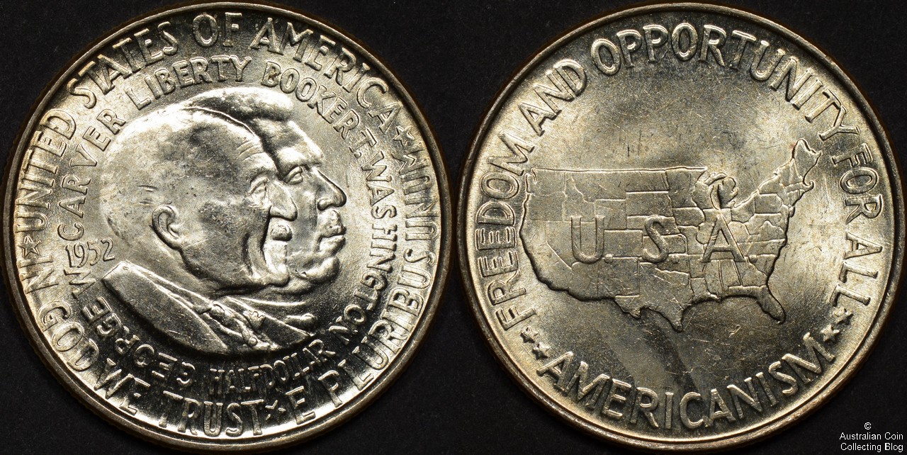Usa 1952 50 Cent Booker T Washington And Washington Carver Our Coin Catalog