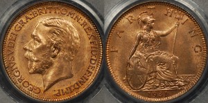 Great Britain 1931 Farthing PCGS MS66RB