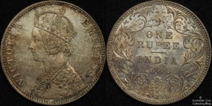 India 1889B Rupee