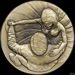 "Dancing" Art Medal by Michael Meszaros