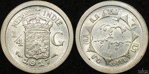 Netherlands East Indies 1917 Quarter Guilder