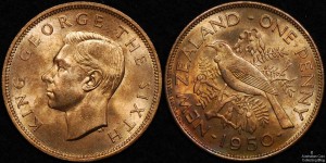 New Zealand 1950 Penny