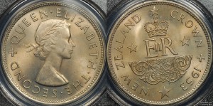 New Zealand 1953 Half Crown PCGS MS64