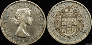 New Zealand 1953 Half Crown Proof