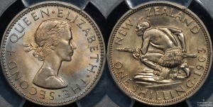 New Zealand 1963 Shilling PCGS MS65