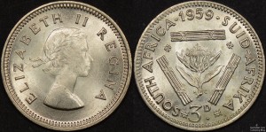 South Africa 1959 Threepence