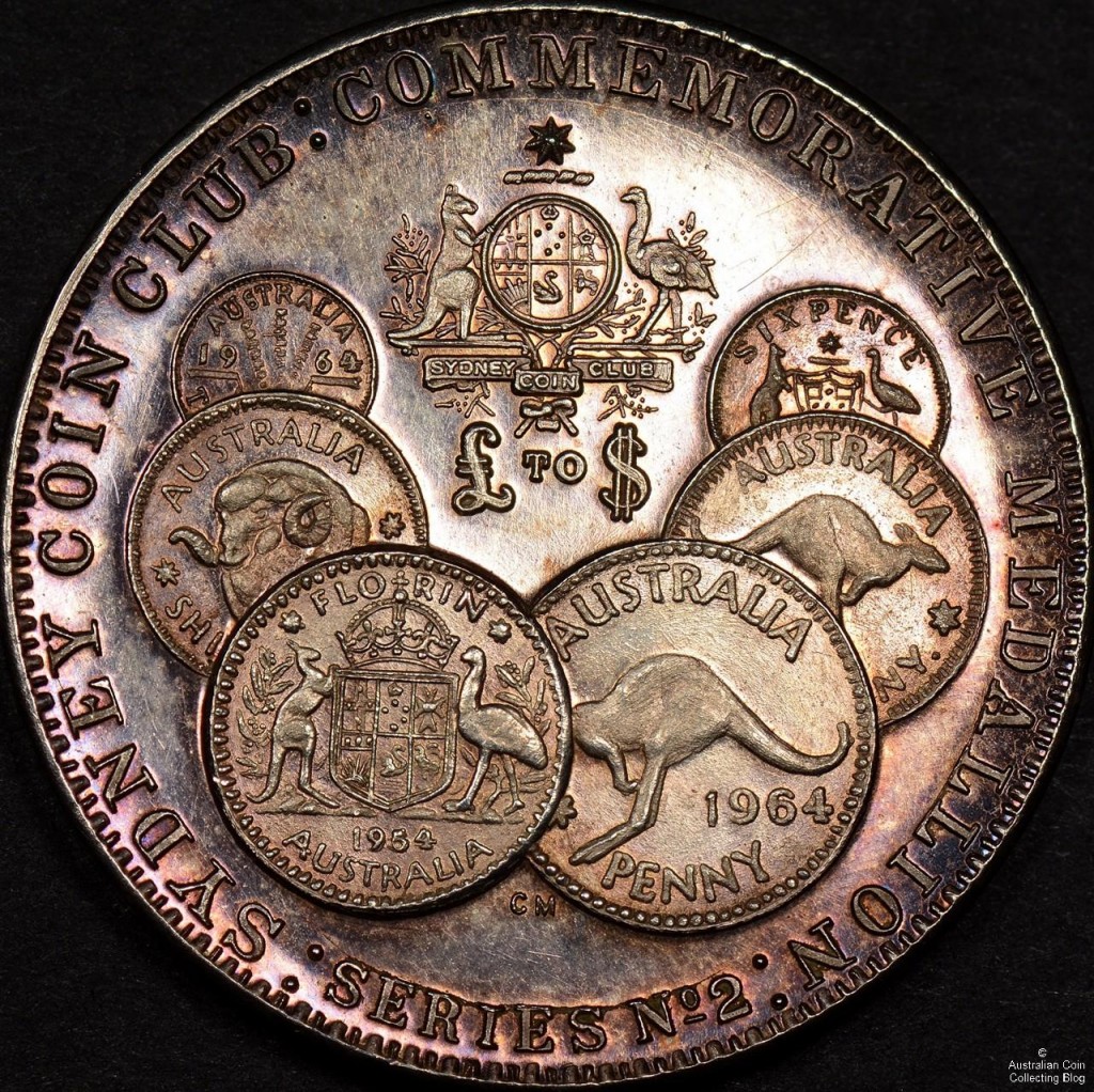 1966 Decimal Currency Changeover Sydney Coin Club Medallion Silver