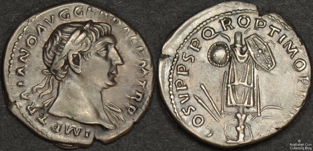 Trajan Denarius RIC 147b