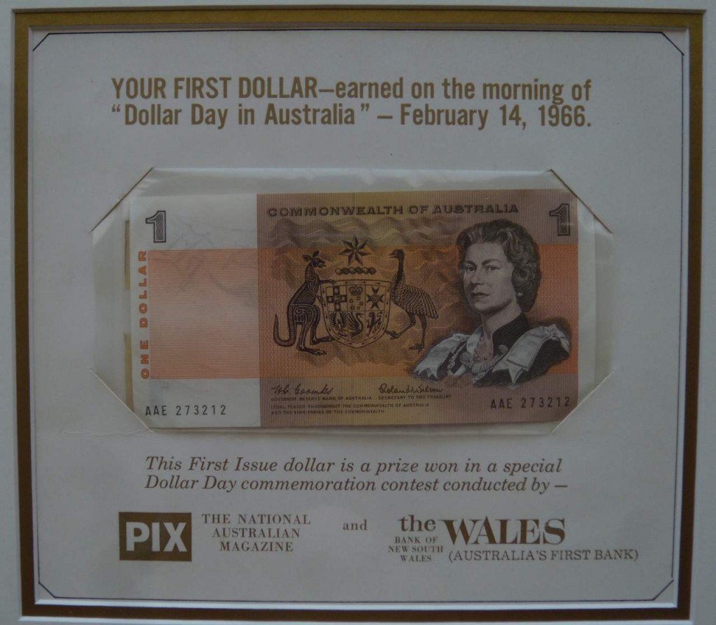 Your First Dollar Note 14 February 1966 Consolation Prize