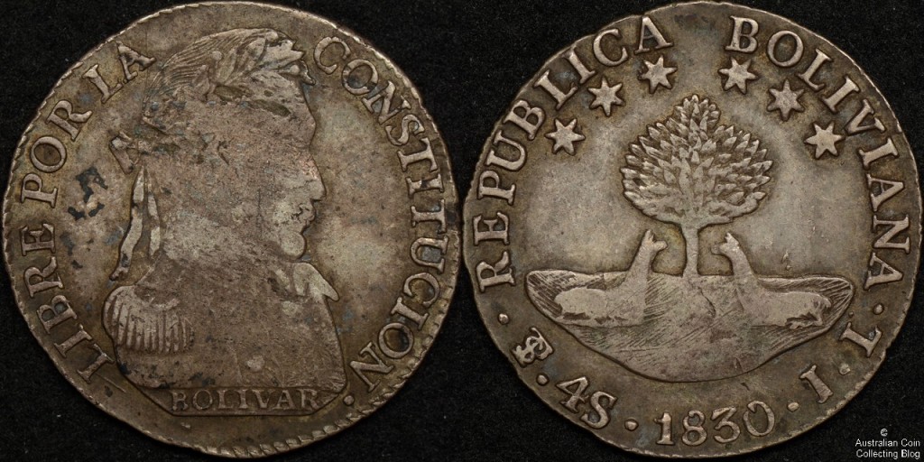 Bolivia 1830 PTS JL  4 Soles