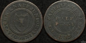 Great Britain 1813 1/2d Token - Knapp Worcester