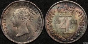 Great Britain 1871 Maundy 4d