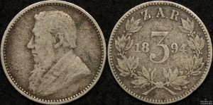 ZAR 1894 Threepence