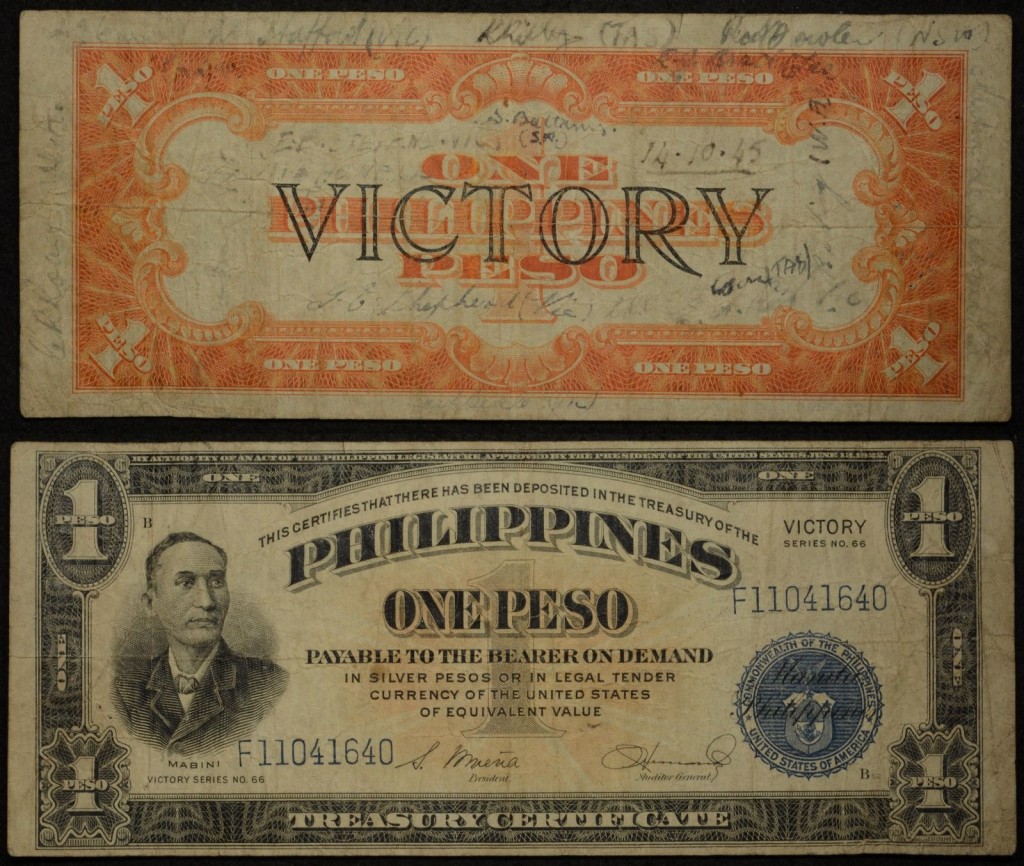 Phillipines One Peso Short Snorter