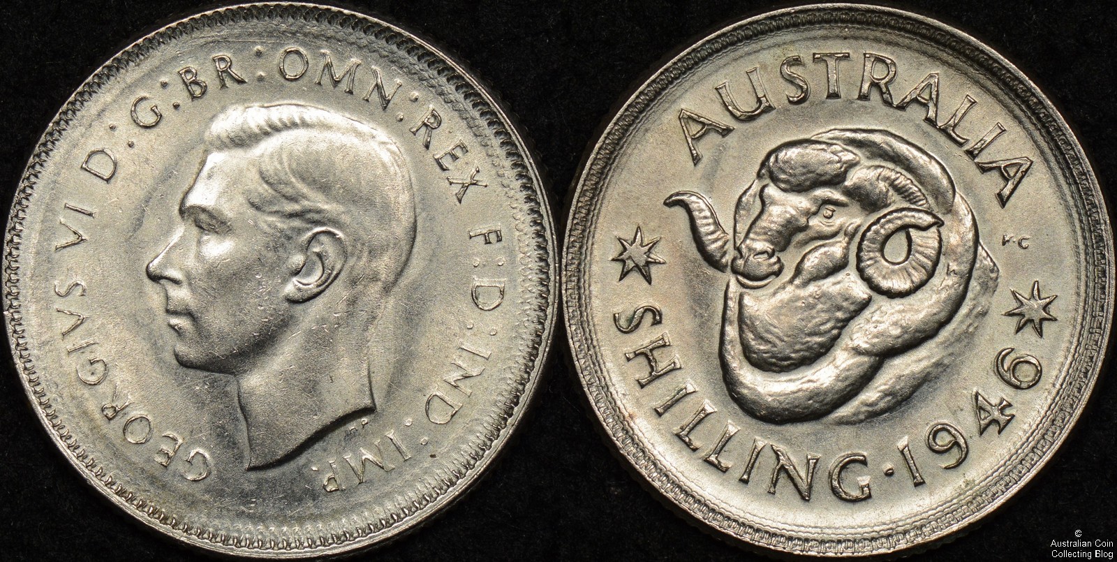 1946 shilling struck multiple times