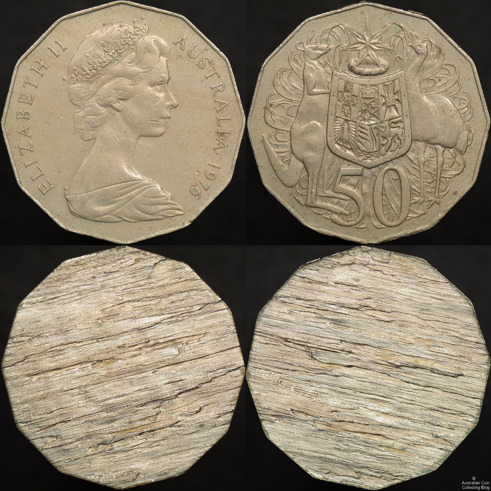 Australia 1976 50 Cent Split Planchet Pair Our Coin Catalog