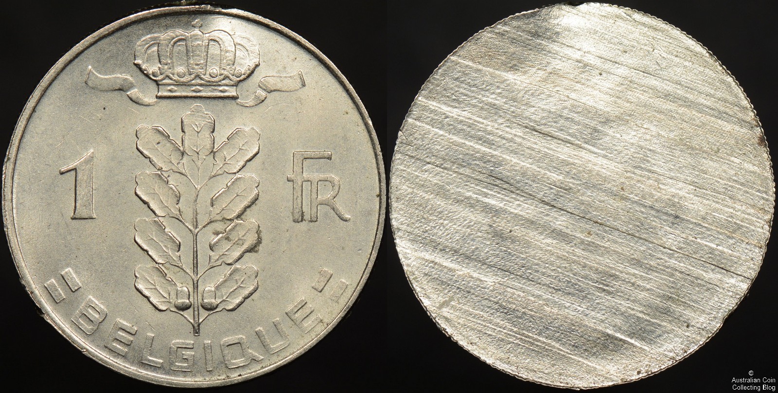 Belgium 1 Franc Split Planchet