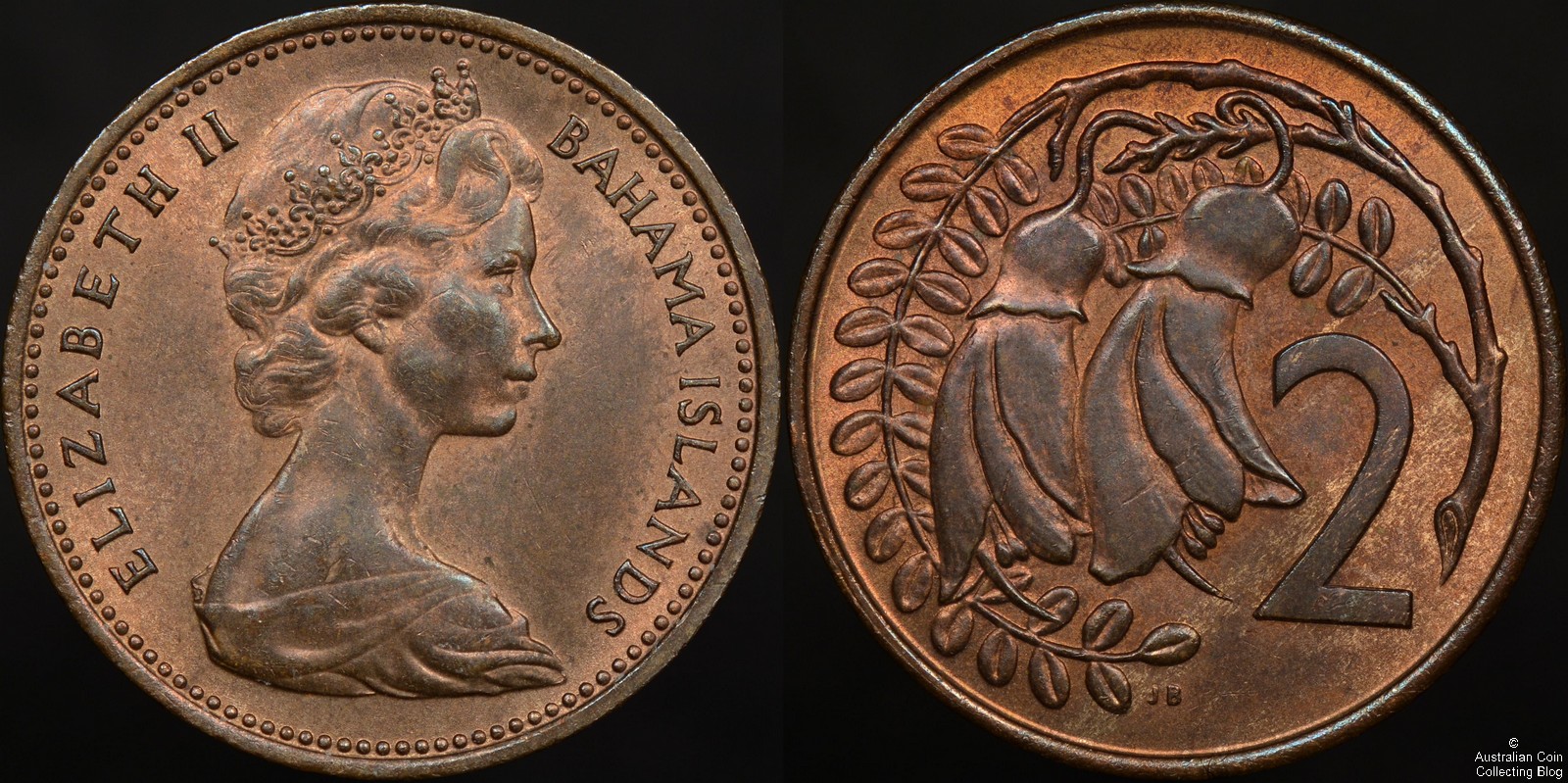 1967 New Zealand 2 Cent Bahama Islands 5 Cent Mule