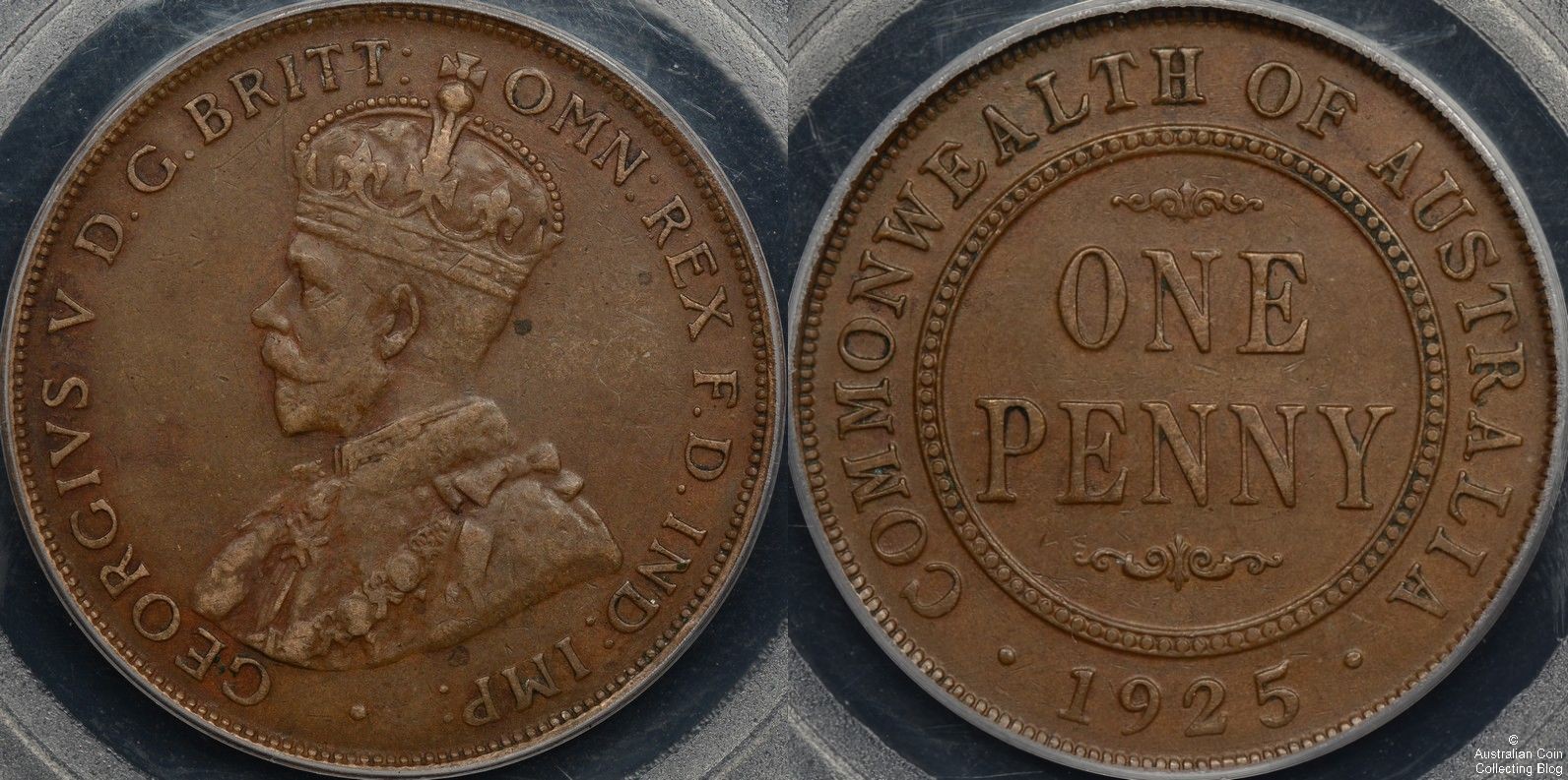Australia 1925 Penny PCGS XF45