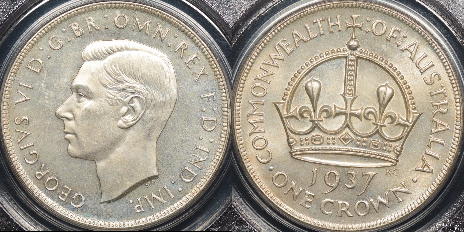 Australia 1937 Crown PCGS MS63