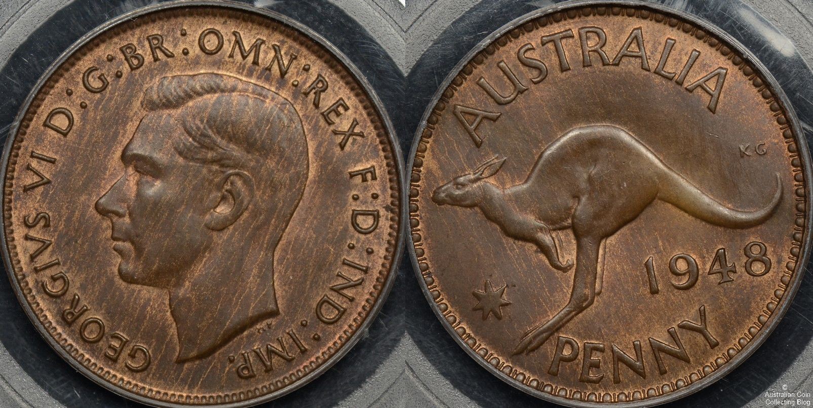 Australia 1948 Penny PCGS MS64RB