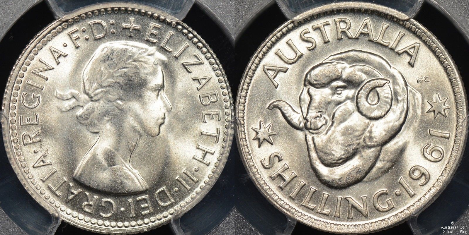 Australia 1961 Shilling PCGS MS66+